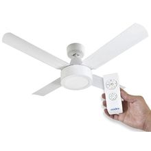 Ventilador de techo Codini V5RB blanco con 4 palas de metal