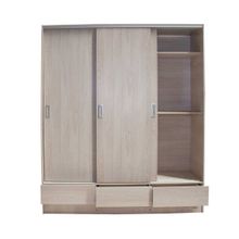 Placard PLATINUM Max 3 Puertas Corredizas 3 Cajones - Gris Andino