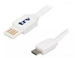 Cable-Trv-Usb-micro-Usb-Plano-1-Metro-Blanco