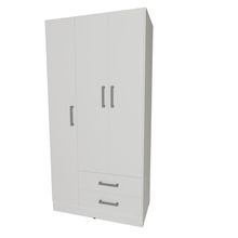 Placard Orlandi 3532 3 Puertas y 2 Cajones Blanco con Lustre