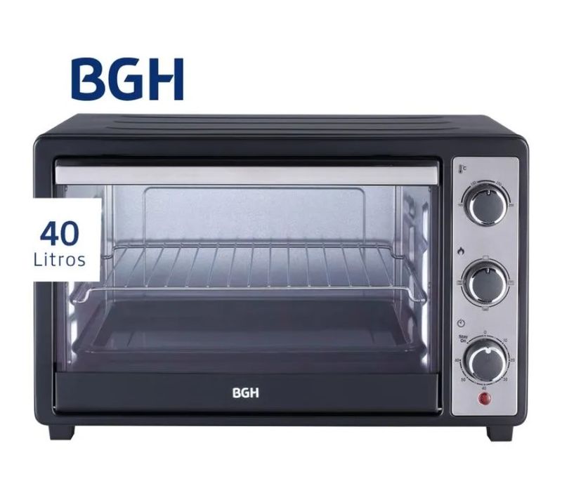 HORNO-ELECTRICO-BGH-BHE40M23N--40lts.1500W--DOBLE-GRI