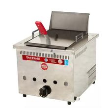 Freidora industrial a gas Sol Real Triple Inyección 053 7L plateada