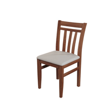Silla de Madera Inmacol 356-3 Corpus Castaño Tapizado Beige