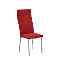 Silla Metalica En Tela Dakot Angus Alum/Roja