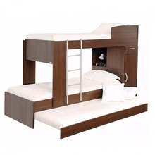Cama Cucheta Triple Platinum 954 Con Placard Tabaco