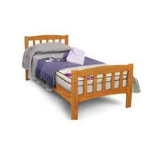 Cama De Madera Patria Eco 1 Plaza 100cm Caoba