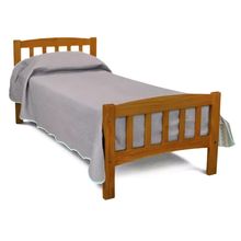 Cama  Modelo Patria 1.00 m en Madera Eco Acabado Caoba