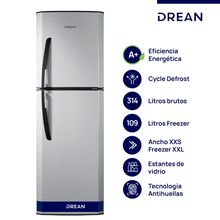 Heladera con freezer DREAN HDR320F50S 314 Lt Silver