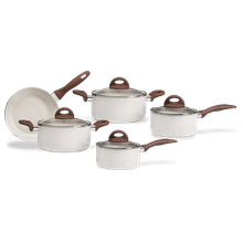 Batería de Cocina Brinox Smart Plus 9 Piezas Vainilla