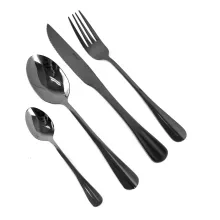 JUEGO DE CUBIERTO - KREMER SET 24PZ NEW YORK BLACK (KR1043)