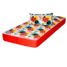 Colchón Espuma Inducol Warner Bros 80x190x18 Cm Con Almohada Rojo