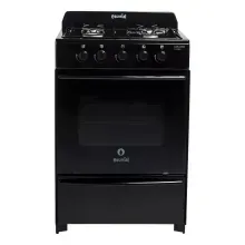 Cocina Escorial Master Classic Negra Gas Natural