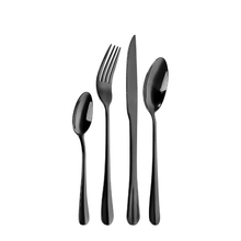 JUEGO DE CUBIERTOS LARHAUS 24 PIEZAS NEW YORK BLACK
