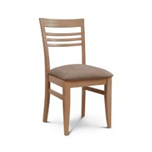 Silla De Madera En Tela Rustica  M.Patria Murano Abedul/Aspen Mustang