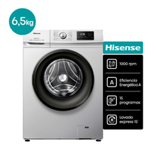 Lavarropas Automático Hisense WFMB6510SU – 6.5 kg, 1000 RPM, Clase A, Gris
