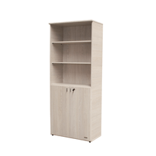 Biblioteca Platinum 530 Gris Andino con 2 Puertas y Estantes – 1.88 m de Alto