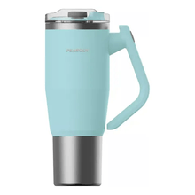 Vaso Térmico Mug Peabody PE-MG1200C 1200 ml Acero Inoxidable Celeste.