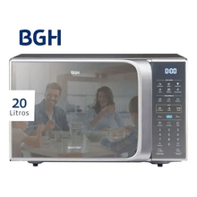 Microondas Digital BGH B120DS20I – 20L, 700W, Modo ECO, Color Silver