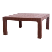 Mesa Ratona Quality – Simil Ratán, 90x90 cm, Color Marrón