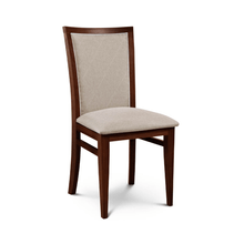Silla De Madera En Cuerina M.Patria Murcia Caoba T/Beige