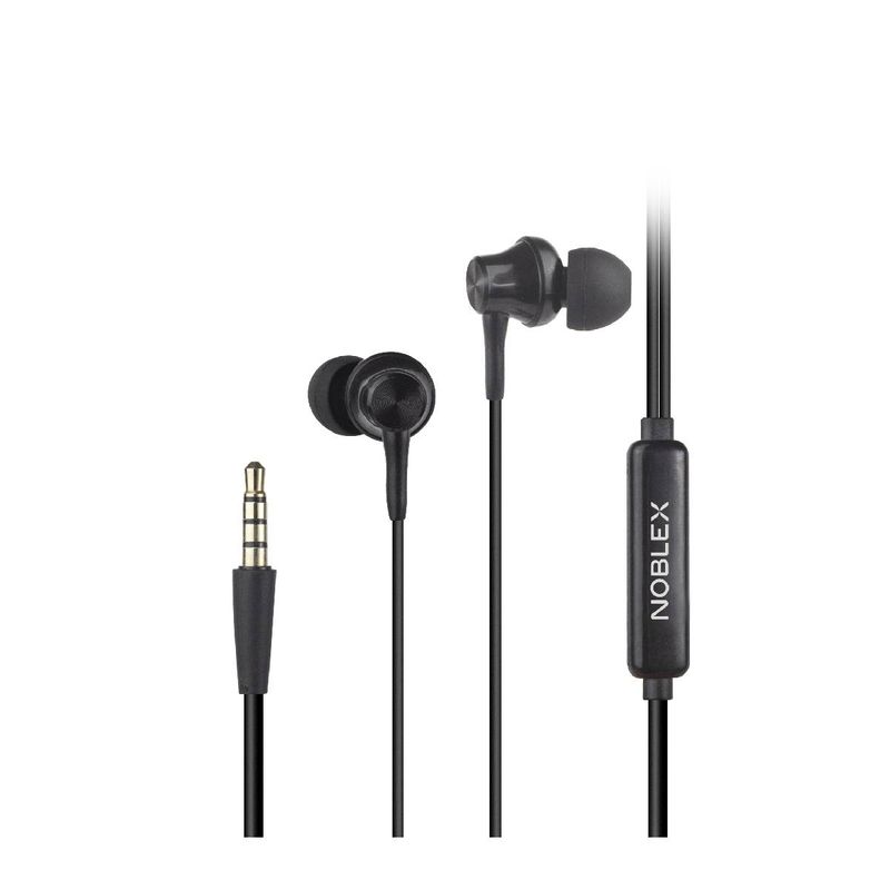 Auriculares Noblex In Ear Hp05bp Con Microfono Color Negro 1