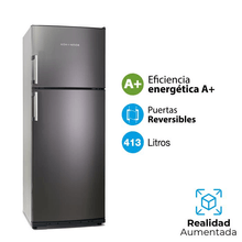 Heladera Koh-I-Noor KHDA43/7 con Freezer – 413 L, Acero Inoxidable, Doble Puerta
