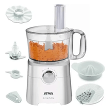 Procesadora de Alimentos ATMA MP8405P – 650W, con Juguera, 2 Velocidades + Pulso, Color Blanco