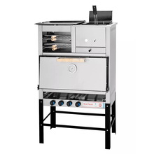 Horno Pizzero Sol Real 8 Pizzas + 2 Friteras de Acero Inoxidable | Modelo Carlitos Gas Envasado