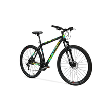 Bicicleta Mountain Bike Topmega Regal R29 21V Negro/Verde/Celeste/Amarillo Talle L