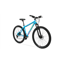 Bicicleta Mountain Bike Topmega Regal Aluminio R29 Celeste/Amarillo/Rosa Talle S
