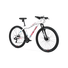 Bicicleta Mountain Bike Topmega Flamingo Aluminio R29 21vel Alum Blanco/Rosa/Celeste Talle M