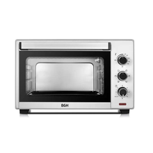 Horno Eléctrico BGH BHE45S22 45L Gris | 2000W con Convección, Luz Interior y 2 Parrillas