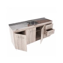 Bajo Mesada Orlandi 3016/42 – 1.40 m con Mesada Incluida, Color Jacarandá