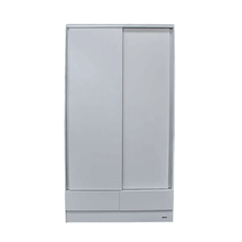 Placard con Lustre Platinum 634 Gris con 2 Puertas Corredizas y 2 Cajones – 2.22 m de Alto