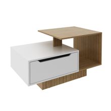 Mesa de Centro TecnoMobile MC2239 |  Bicolor Almendra/Blanco