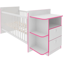 Cuna TecnoMobili BE1003 | Blanco/Rosa