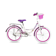 Bicicleta Infantil Top Mega FlexyGirl R20 | Blanca y Violeta