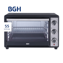 Horno Eléctrico BGH BHE55M23N 55L 2000W Duo Doble Grill + Convección Negro
