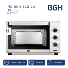 Horno Eléctrico BGH BHE45S22 45L 2000W con Convección Luz Interior