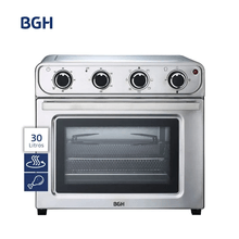 Horno Eléctrico Con Air Fryer BGH BHE30FX24T 30L 1600W Acero Inoxidable