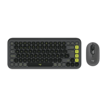 Combo Logitech POP Keys + Mouse POP – Teclado Mecánico Inalámbrico y Mouse Negro