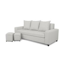 Sofá Donnet Romeo 3 cuerpos en pana Gris oscuro 2.10X0.80