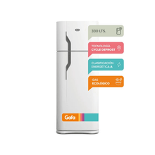 Heladera con freezer Gafa HGF368AFB Blanca 330 Lts