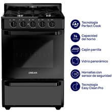 Cocina Multigas Drean CD5603AN0 56 cm Negra