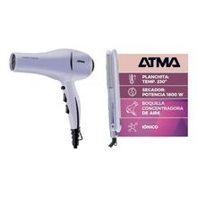 Pack ATMA CK4020P Plancha Para Cabello + Secador
