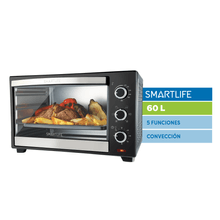 Horno Eléctrico Smartlife con Convección 60 L  SL-TO0060PN