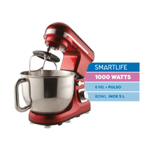 Batidora Planetaria Smartlife Bowl Inoxidable 5 L 6 Vel 1000 W Roj
