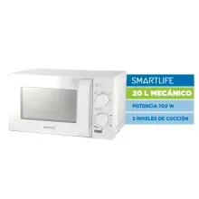 Microondas Smartlife Mecanico SL-MWO20MMW Blanco 20L