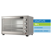 Horno Electrico Smartlife Conveccion Spiedo 70L 6 Funciones