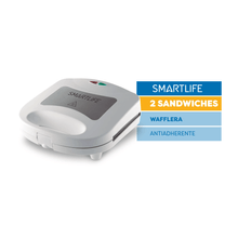 Sandwichera y Wafflera Electrica Smartlife 2en1 Antiadherent